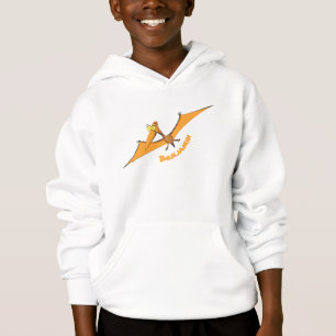 Camiseta Engraçado pterodáctilo voador laranja desenho anim