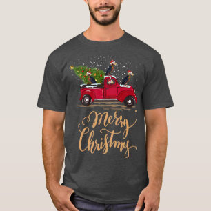 Camiseta Engraçado Puffin Dirigindo Pinheira de Natal Puffi