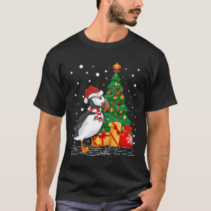Camiseta Engraçado Puffins Lover Gift Santa Hat Puffin Chri
