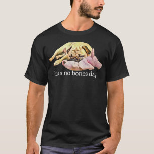 Camiseta Engraçado Pug Dormindo Foto É um Dia Sem Ossos
