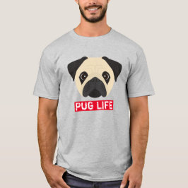 Camiseta Engraçado Pug Life