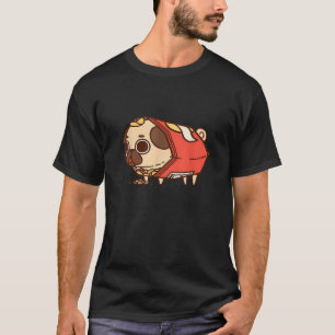 Camiseta Engraçado Puglie Chips Pug Dog Comida Aniversário