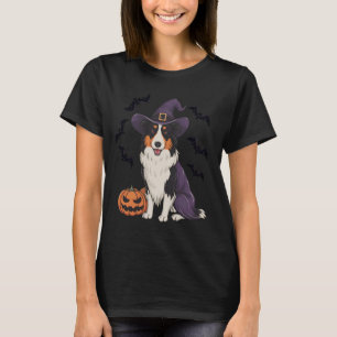 Camiseta Engraçado Pumpkin Bat Witume Border Collie Dog