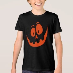 Camiseta Engraçado Pumpkin Jack O Lanterna Rosto Halloween