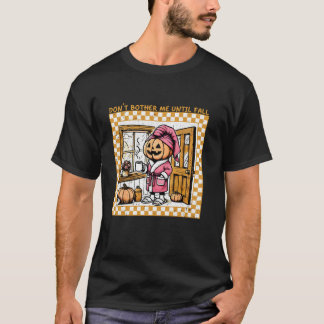 Camiseta Engraçado Pumpkin Não me incomode até cair café