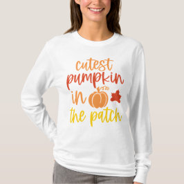 Camiseta Engraçado Pumpkin Patch Cai Graças