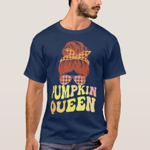 Camiseta Engraçado PUMPKIN QUEEN Halloween Carver Lady Call