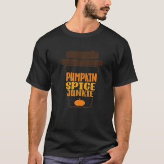Camiseta Engraçado Pumpkin Spice Junkie Café