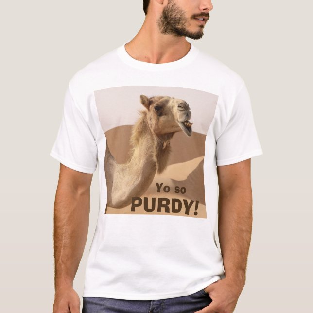 Camiseta Engraçado Purdy Slogan Camel (Frente)