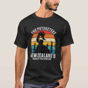 Camiseta Engraçado Puteteke, o pássaro do século na Nova Ze