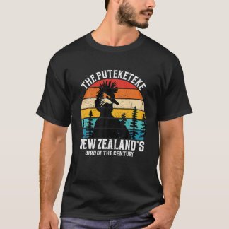 Camiseta Engraçado Puteteke, o pássaro do século na Nova Ze