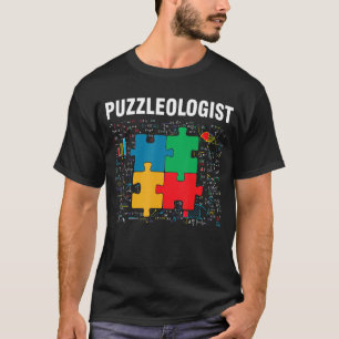 Camiseta Engraçado Puzzleólogo Jigsen Quebra-cabeça Math Lo