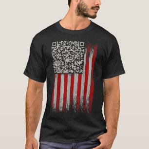 Camiseta Engraçado Qr Trumps Dançando Código