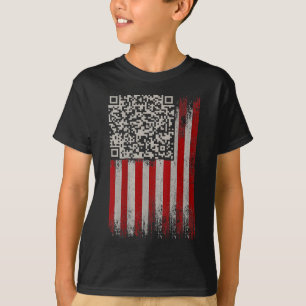 Camiseta Engraçado Qr Trumps Dançando Código