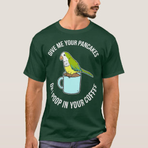 Camiseta Engraçado Quaker Parrot Presente Para Proprietár
