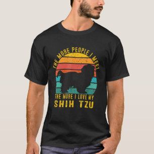 Camiseta Engraçado Quanto Mais Pessoas Eu Encontro Mais Eu