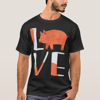 Camiseta Engraçado Que Adoro Porco Fazenda Porco Porco