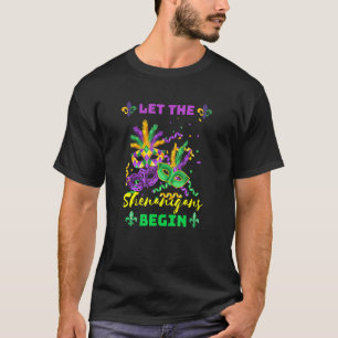 Camiseta Engraçado Que Os Shenanigans Comecem, Legal Mardi 