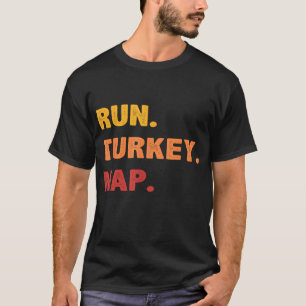 Camiseta Engraçado Queda Ditos Ação de Graças Trot Run Turk