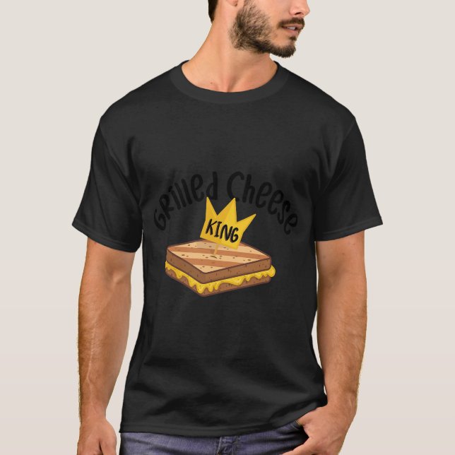 Camiseta Engraçado Queijo-Rei Sanduíche Comida-Presente (Frente)