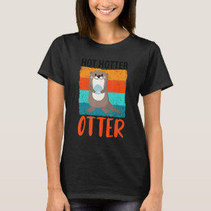 Camiseta Engraçado Quente Mais Quente Otter Love Dizendo Pe