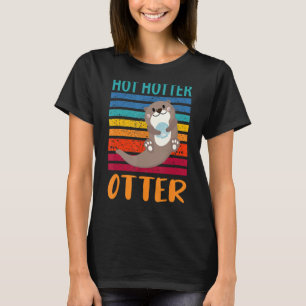 Camiseta Engraçado Quente Mais Quente Otter Love Dizendo Pe