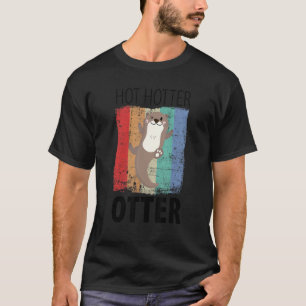 Camiseta Engraçado Quente Mais Quente Otter Love Dizendo Pe