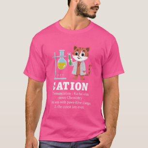 Camiseta Engraçado Químico, Professor de Ciência Humor Cat 