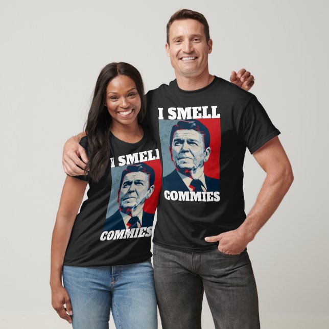 Camiseta Engraçado R. Reagan I Cheire Comete Humor Político (Unissex)