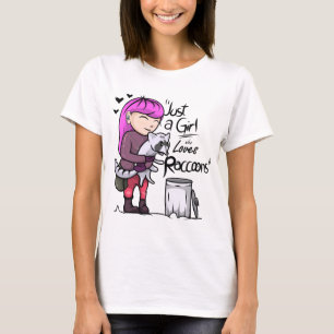 Camiseta Engraçado Raccoon Gift Kids Legal Apenas Uma Menin