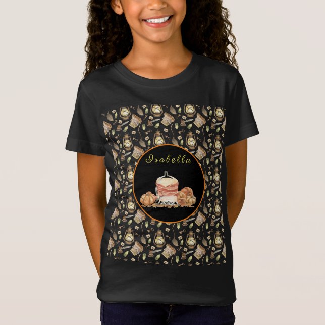 Camiseta Engraçado Raccoon Personalize Texto e Cor (Frente)