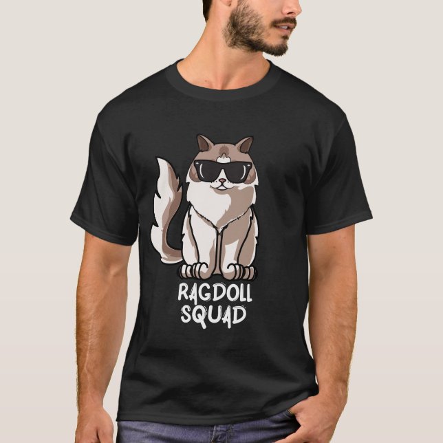 Camiseta Engraçado Ragdoll Cat Squad Mãe no Natal (Frente)