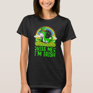 Camiseta Engraçado Rainbow Beija-me Eu sou irlandês Mule Ru