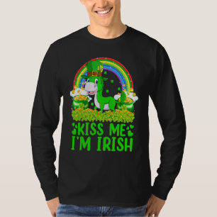 Camiseta Engraçado Rainbow Beija-me Eu sou irlandês Mule Ru