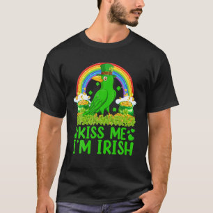 Camiseta Engraçado Rainbow Beija-me Sou Irlandês Raven Bi