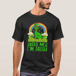 Camiseta Engraçado Rainbow Beija-me Sou Irlandês Sphynx C