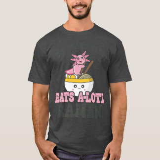 Camiseta Engraçado Ramen Adorando Comida Axolotl Cuta Avô