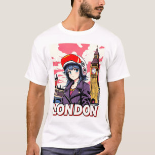 Camiseta Engraçado Rapariga Vintage - Cartão de Posto Londr