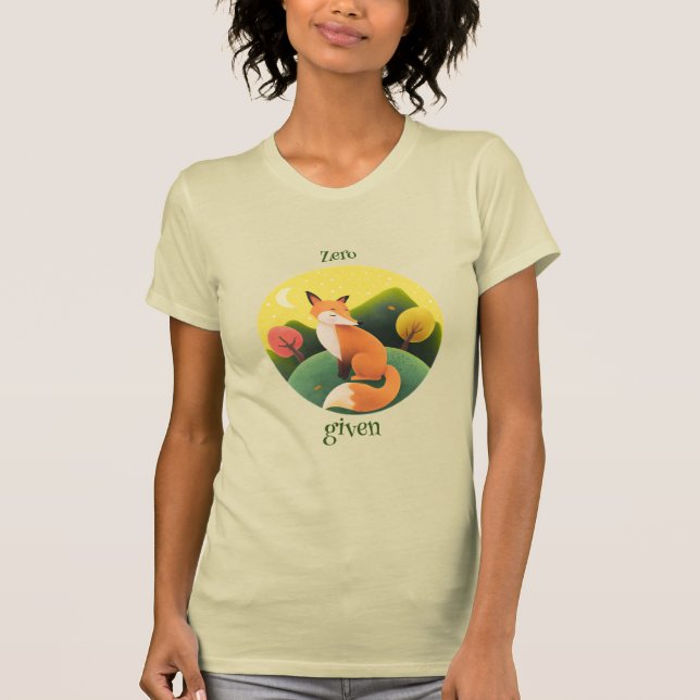 Camiseta Engraçado Raposa Zero Dado Humor Desmotivacional (Frente)