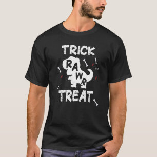 Camiseta Engraçado Rawr Treat Dinossauros Halloween