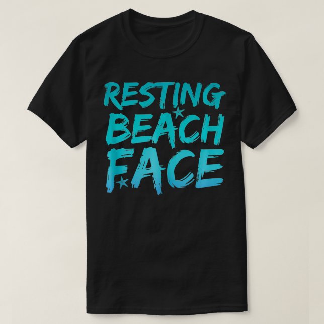 Camiseta Engraçado RBF Summer Resting Praia Face Peixe Tann (Frente do Design)