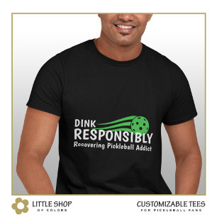 Camiseta Engraçado Recuperar o Viciado em Pickleball Person