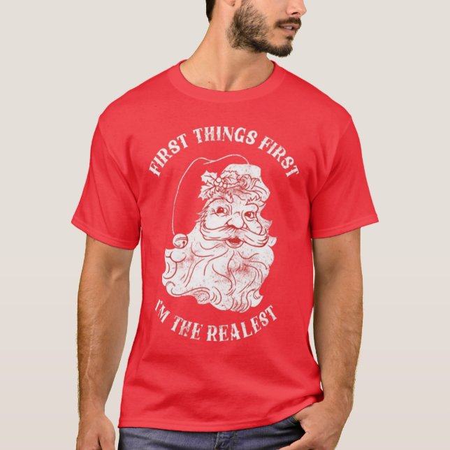Camiseta Engraçado Red Santa Clause Feriado de Natal (Frente)