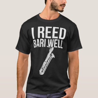Camiseta Engraçado Reed Bari Bem Baritone Sax Saxophone Mus
