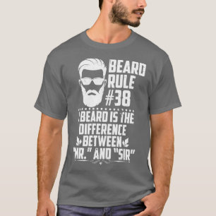 Camiseta Engraçado Regras de Barba Engraçada TSirt Clássica