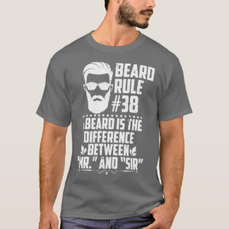 Camiseta Engraçado Regras de Barba Engraçada TSirt Clássica