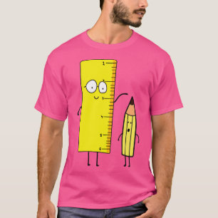 Camiseta Engraçado Régua Cuta Mede Um Lápis