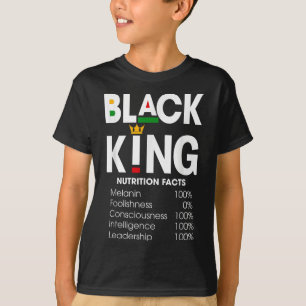 Camiseta Engraçado Rei Negro Nutrição Fala História Negra M