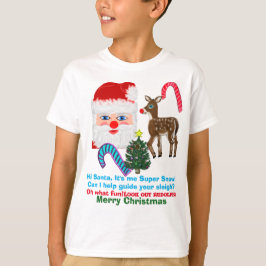 Camiseta Engraçado Reinador de Super Neve Santa Claus