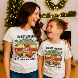 Camiseta Engraçado Reindeer Natal Eu não estou discutindo f